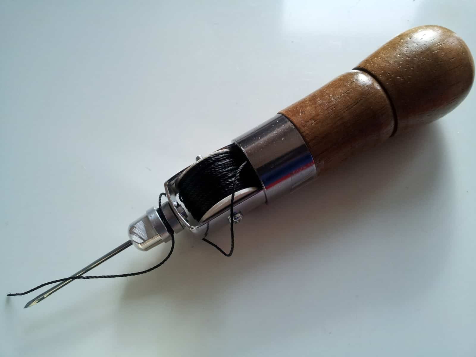 A hand-stitching awl of the kind street cobblers use